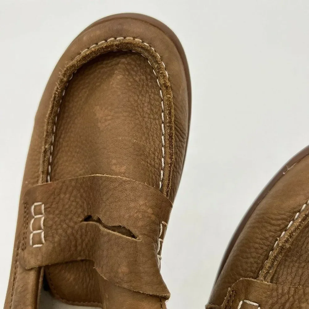 Clarks Artist Stride Brown Leather Moccasins Childrens Size 3M
